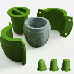 MOLDE MACETA CEMENTO : CONCRETE PLANTER MOLD : VASIJA PATRÓN V3