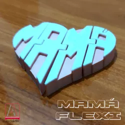 MOM FLEXI HEART - MOTHER'S DAY KEYCHAIN