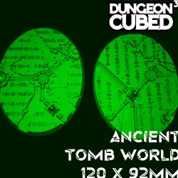 NECRON ANCIENT TOMB WORLD BASES - 120x92MM OVAL