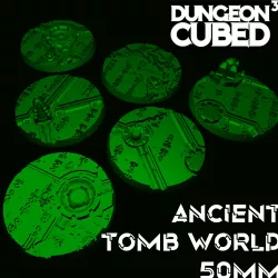 NECRON ANCIENT TOMB WORLD BASES - 50mm