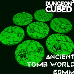 NECRON ANCIENT TOMB WORLD BASES - 60mm