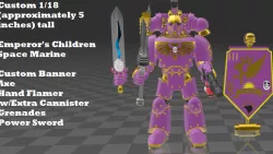 New Custom 1/18 Emperor's Children Space Marine
