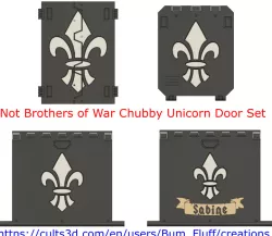 Not Brothers of War Chubby Unicorn Door Set