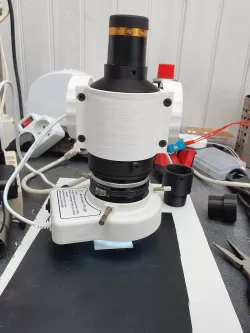 Objective microscope and eyepiece