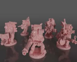 Ork soldiers with heavy weapons