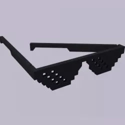 Print-in-Place Foldable  Thug Life Pixel Glasses
