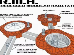 R.M.H. (Recessed Modular Habitat)