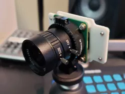 Raspberry Pi HQ Cam Pi0 Mounting Plate - Ultimate Webcam!
