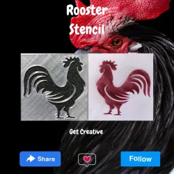 Rooster Stencil