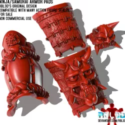 Samurai/Ninja armor pads (Motu compatible)