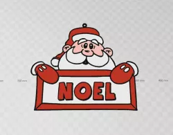 santa claus wall decor panel