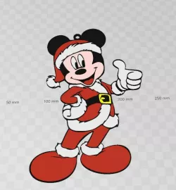 santa mickey santa wall deco panel