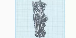 Santa Muerte, Our Lady of the Holy Death, Mexican folk saint religious sculpture, Skeleton Jewelry, Grim Reaper, Holy Death, Lady Death pendant, talisman, charm, amultet