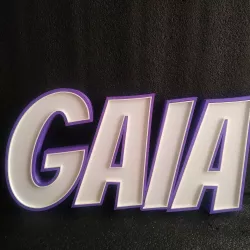 SCRITTA  GAIA  A LED RGB