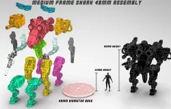 Shark Class Combat Mech Over 85mm Height