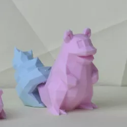 Slowbro Low Poly Pokemon