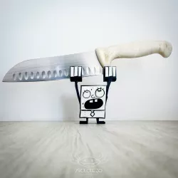 SpongeBob Stroke Knife Holder