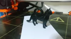 standing cat keychain