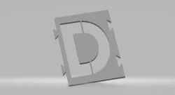 Stencil letter "D" for spray paint, brush, airbrush.