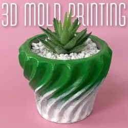 Twist planter mold