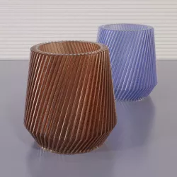 VASE 0010 B - FINNED CONE VASE