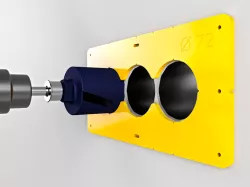Wall plate hole template