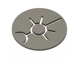 WAR-HAMMER STYLE NECRON SYMBOL BASE TOPPER