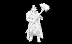 Warhammer Inquisitor with big hammer