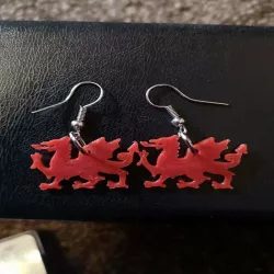 Welsh Dragon Earrings