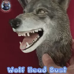 Wolf Head Bust