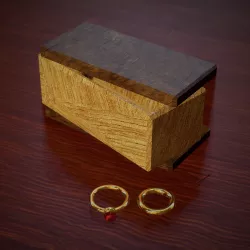 Wooden Rings Box / Jewellery Box