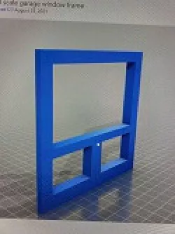 1/10 scale garage window frame