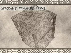 25mm Stackable Miniature Trays (fits 22 minis) for Dungeons & Dragons or Warhammer 40k