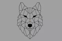 2D Wolf For Decoration.