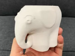 3D printed Mold Elephant Shaped Flower Pot