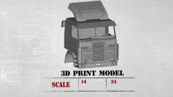 3D printed RC Old Truck cabscanya scale 14