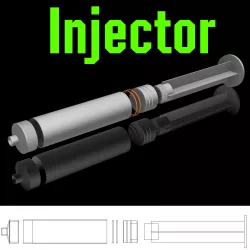 3D STL and STEP file Injector for soft plastic plastisol bait mold