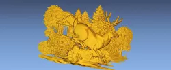 3D STL SCARED DEER
