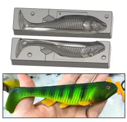 6" Swimbait Soft Plasitic Fishing Lure Mold