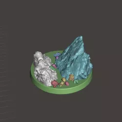 60mm round rock base with bones (goes well with shelob)