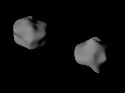 90 Antiope approximate shape scaled one in two million