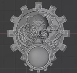 Adeptus mechanicus skull badge