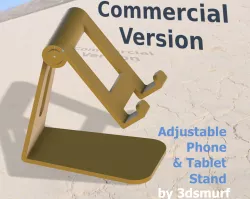 Adjustable Phone & Tablet Stand with 3d Printed Joint - 3dsmurf design *COMMERCIAL VERSION*