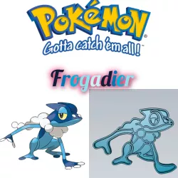 AMAZING POKEMON frogadier COOKIE CUTTER STAMP CAKE DECORATING