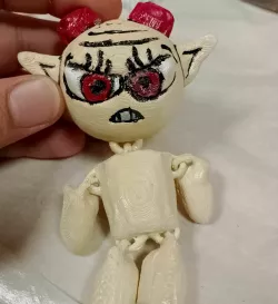 Articulated Flexi Troll Baby SUPPORTED and UNSUPPORTED