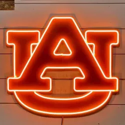 Auburn Tigers football team logo with channel for LED strip