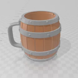 Barrel cup glass matt cup