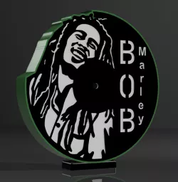 Bob Marley Clock Lamp