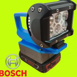 BOSCH PRO handle floodlight with battery protection.