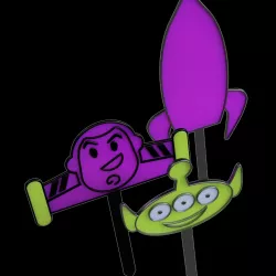 Buzz Lightyear, Alien and Rocket Cake Topper for birthday parties